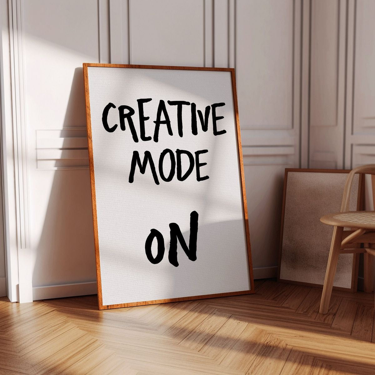 Creative Mode ON — Cool Aesthetics Motivational Quote Wall Art Poster