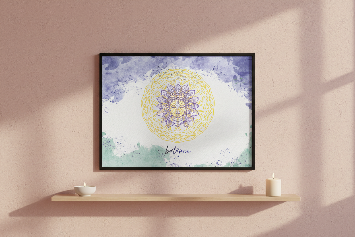 Balance - Black Frame Landscape