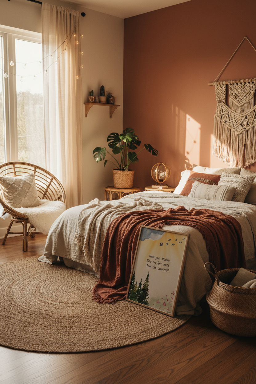 Boho Bedroom Mockup