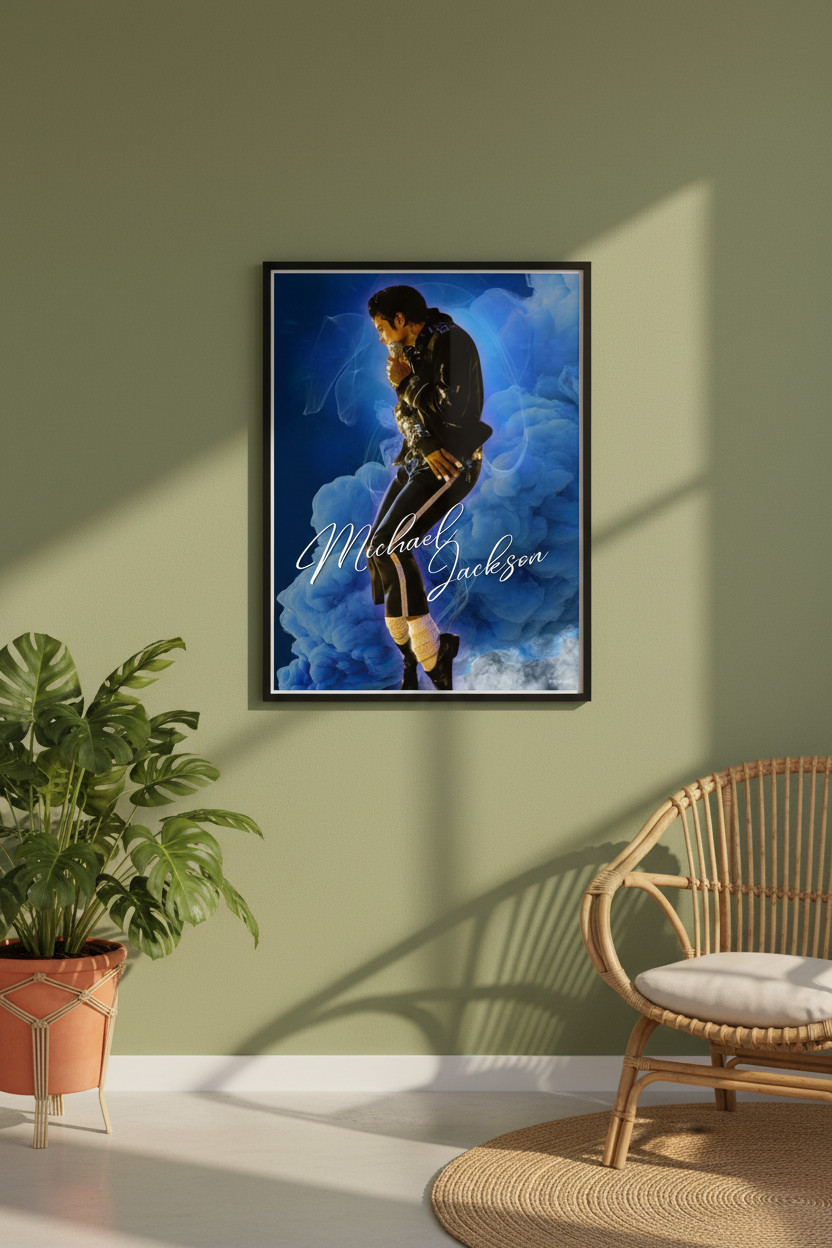 Boho Green Wall - Black Frame