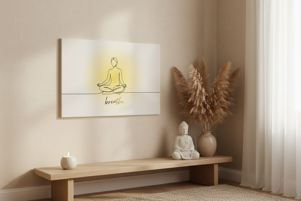 Breathe - Canvas Style, Linen Wall, Landscape