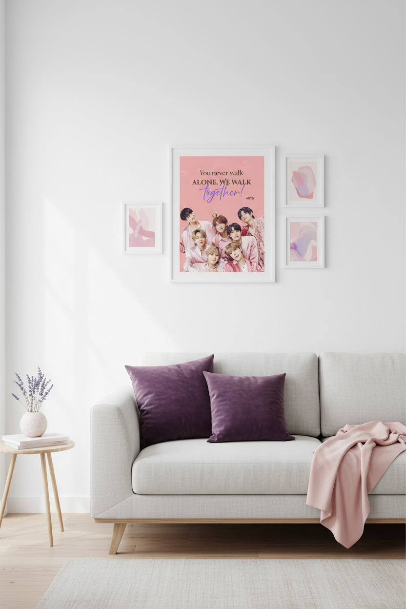 BTS Minimalist Gallery Wall