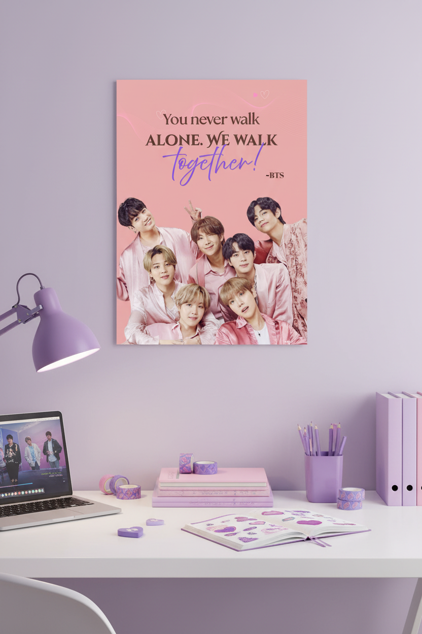 BTS Study Setup Backdrop