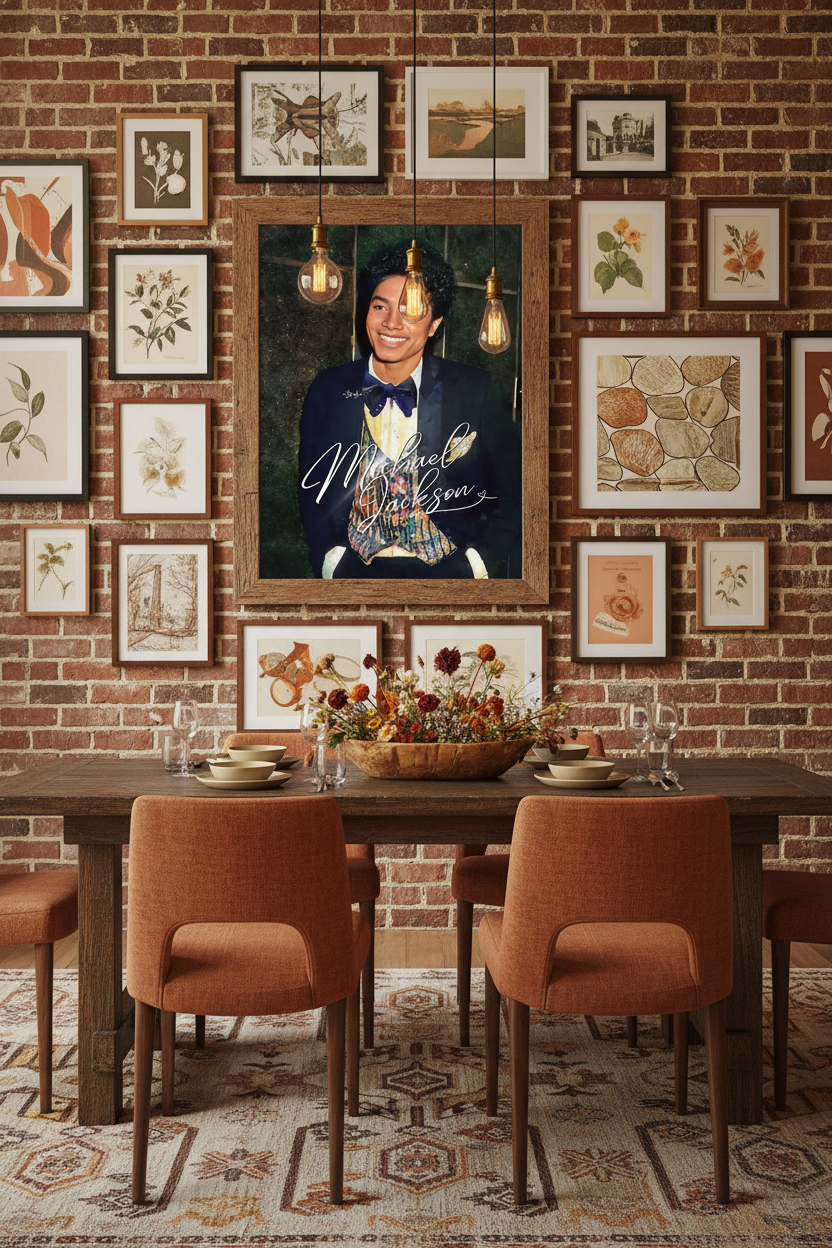 Eclectic Gallery Wall Wood Frame