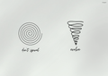 Don't Spiral, Evolve — Minimalist Meditation Line Wall Art Canvas Print for Home Decor