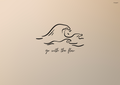 Go With The Flow – Minimalist Meditation Wave Line Wall Art Print for Wall Decor