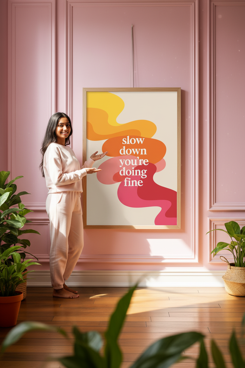 Girl Presenting the Poster