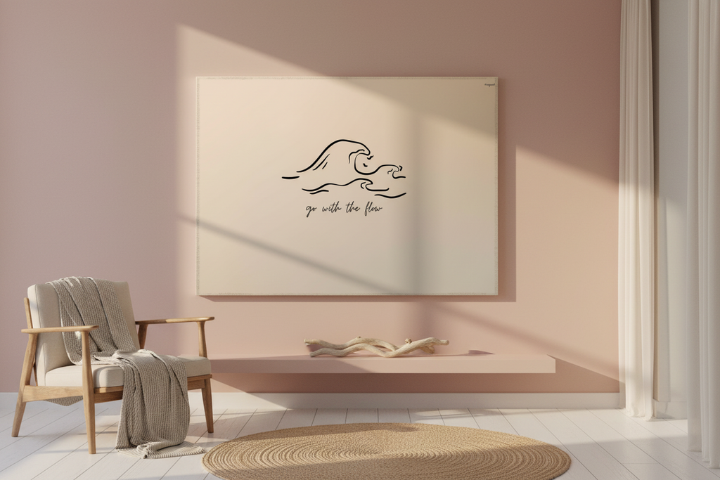 Go With The Flow – Canvas, Coastal Blush