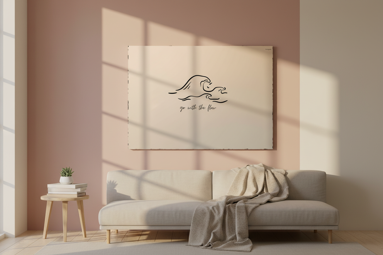 Go With The Flow – Canvas, Coastal Minimal