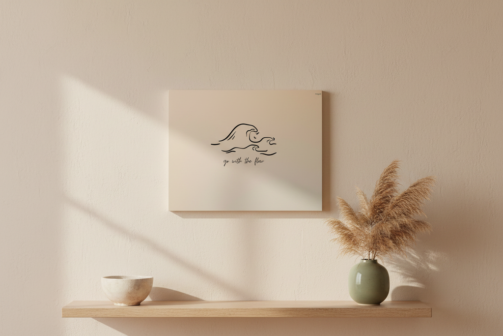 Go With The Flow – Canvas, Cream Wall