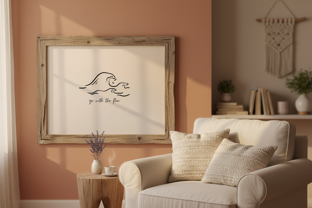 Go With The Flow – Driftwood Frame, Warm Tones
