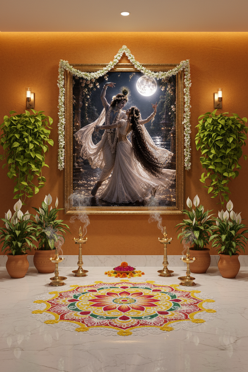 Indian Pooja Room Backdrop