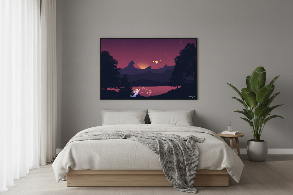 Japandi Bedroom Backdrop