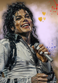 Pop Legend Michael Jackson Portrait Wall Art Framed or Unframed Print For Home Decor Limited Edition Art Poster