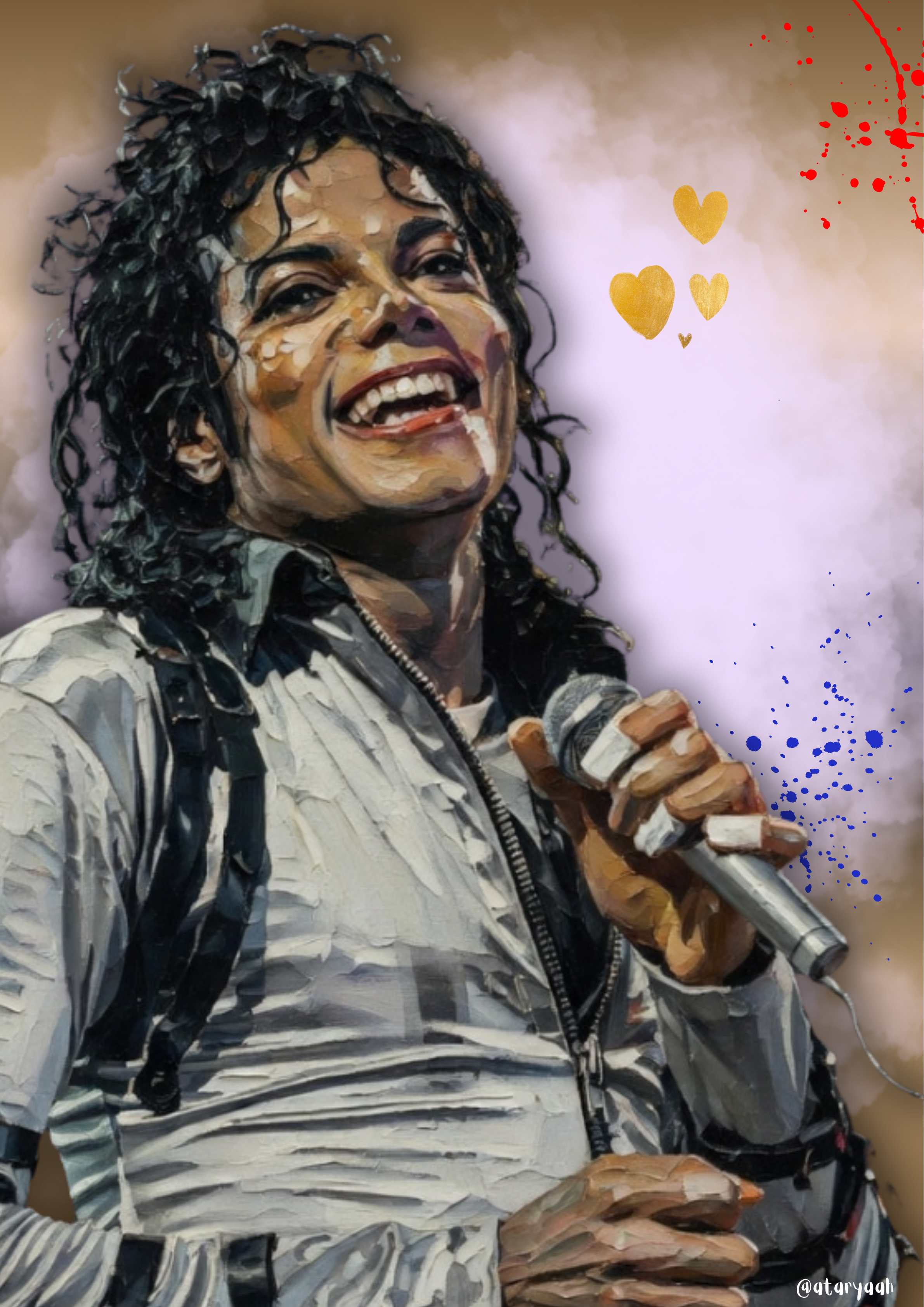 Pop Legend Michael Jackson Portrait Wall Art Framed or Unframed Print For Home Decor Limited Edition Art Poster