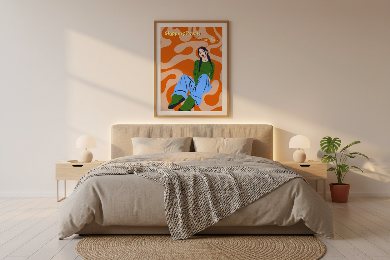 Minimalist Beige Bedroom