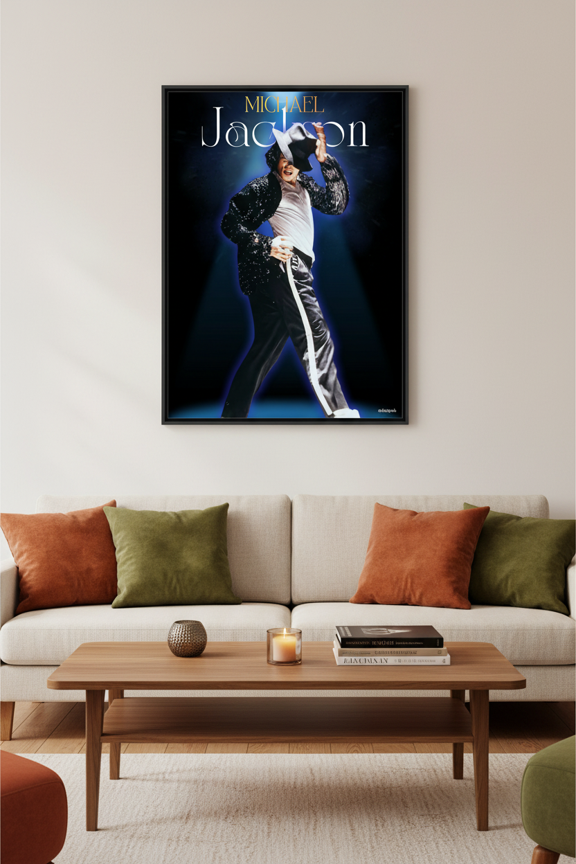 MJ Black Frame Modern Living Room
