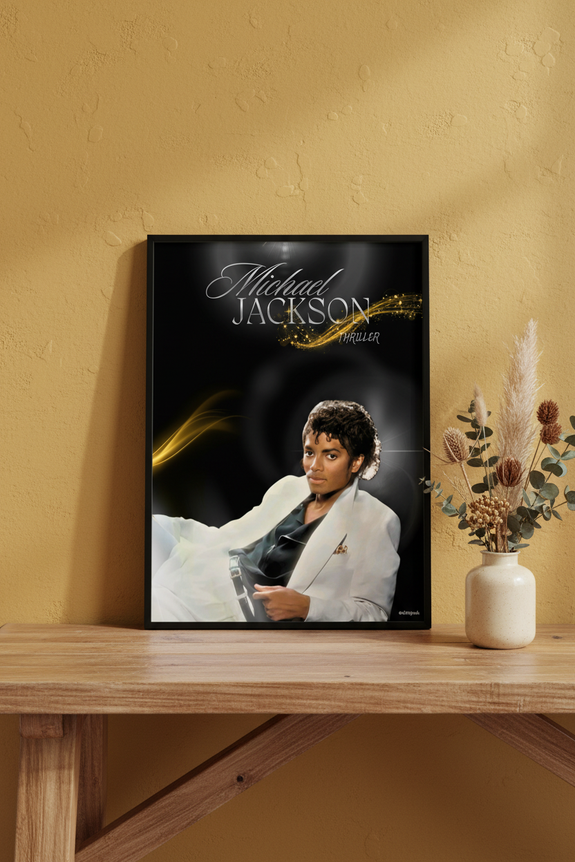 Michael Jackson Wall Art Print | Thriller & Iconic Collage Scrap book Style Gloss Finish Poster