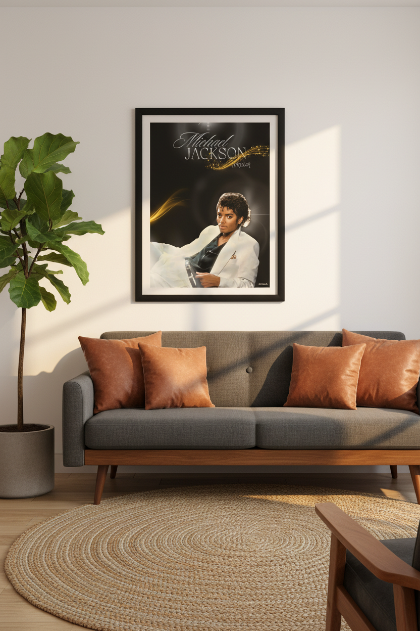 Michael Jackson Wall Art Print | Thriller & Iconic Collage Scrap book Style Gloss Finish Poster
