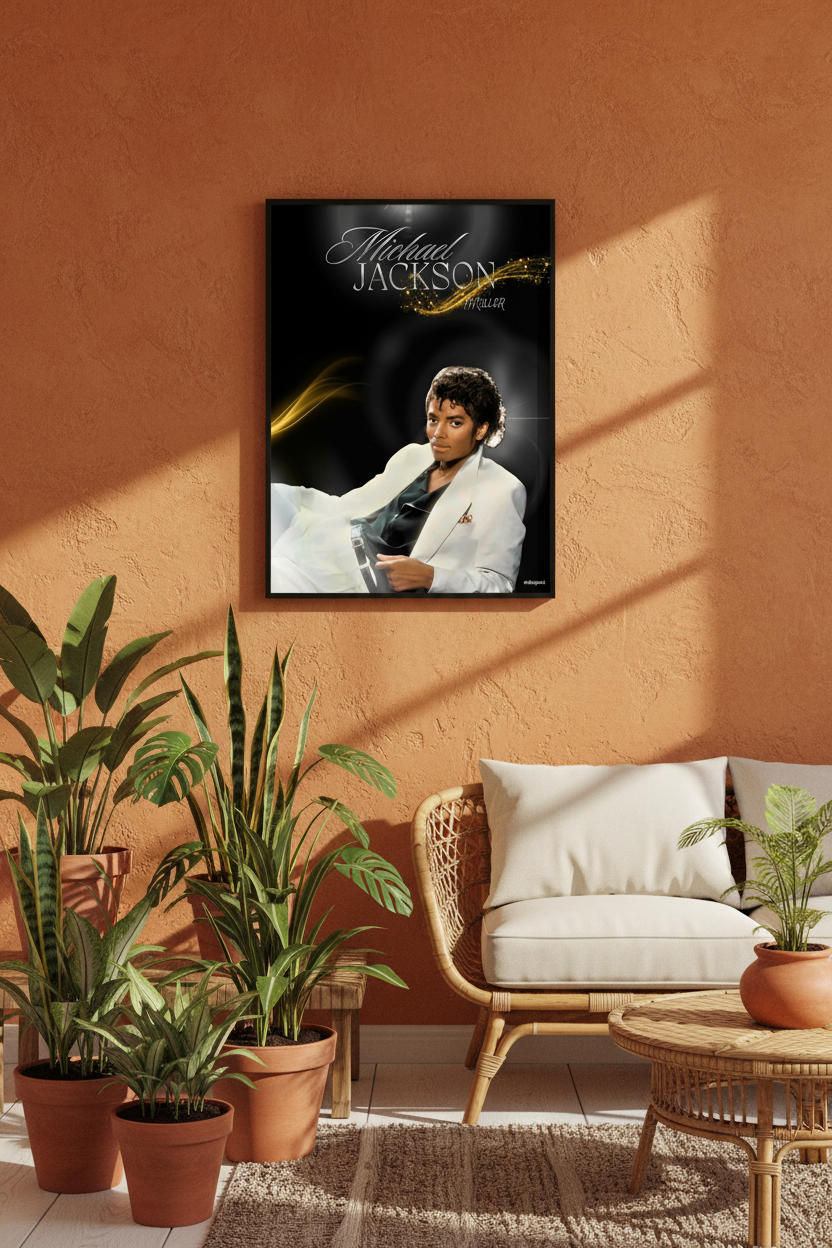 Michael Jackson Wall Art Print | Thriller & Iconic Collage Scrap book Style Gloss Finish Poster