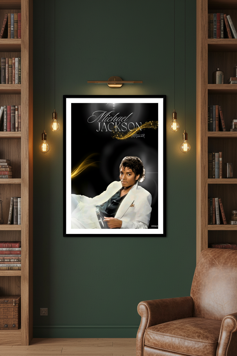 Michael Jackson Wall Art Print | Thriller & Iconic Collage Scrap book Style Gloss Finish Poster