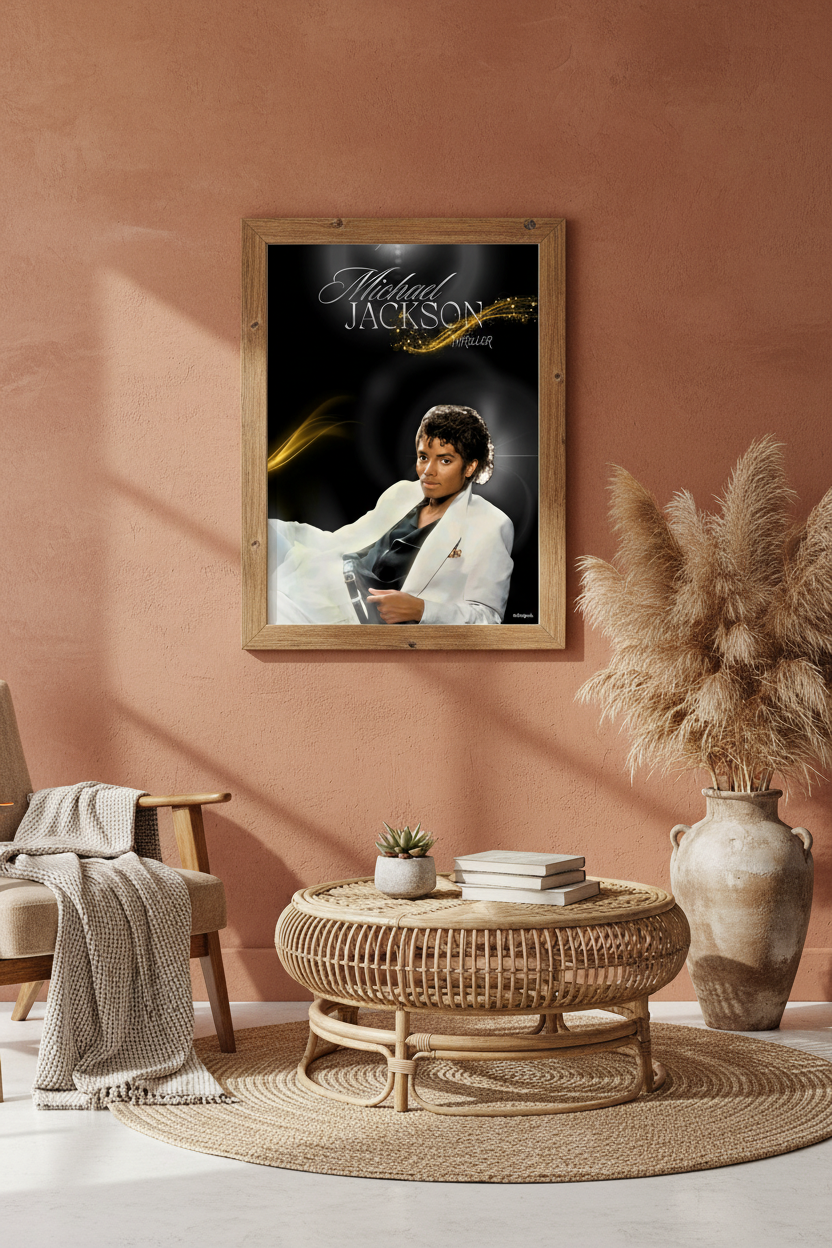 Michael Jackson Wall Art Print | Thriller & Iconic Collage Scrap book Style Gloss Finish Poster
