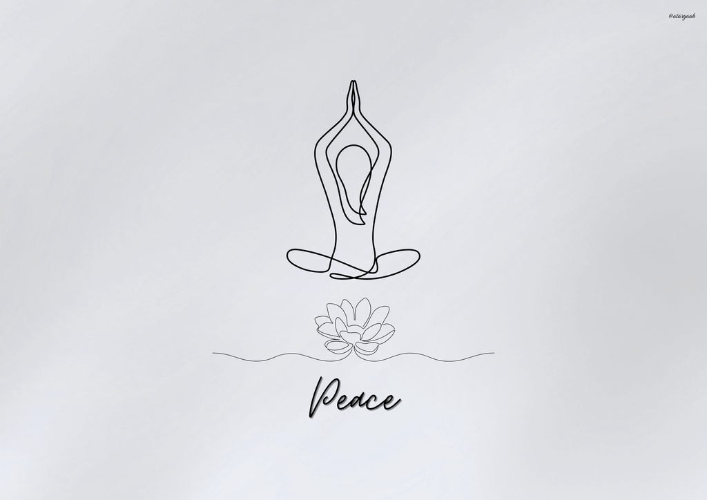 Peace — Minimalist Yoga Meditation Wall Art Print For Home Decor