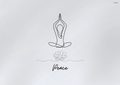 Peace — Minimalist Yoga Meditation Wall Art Print For Home Decor