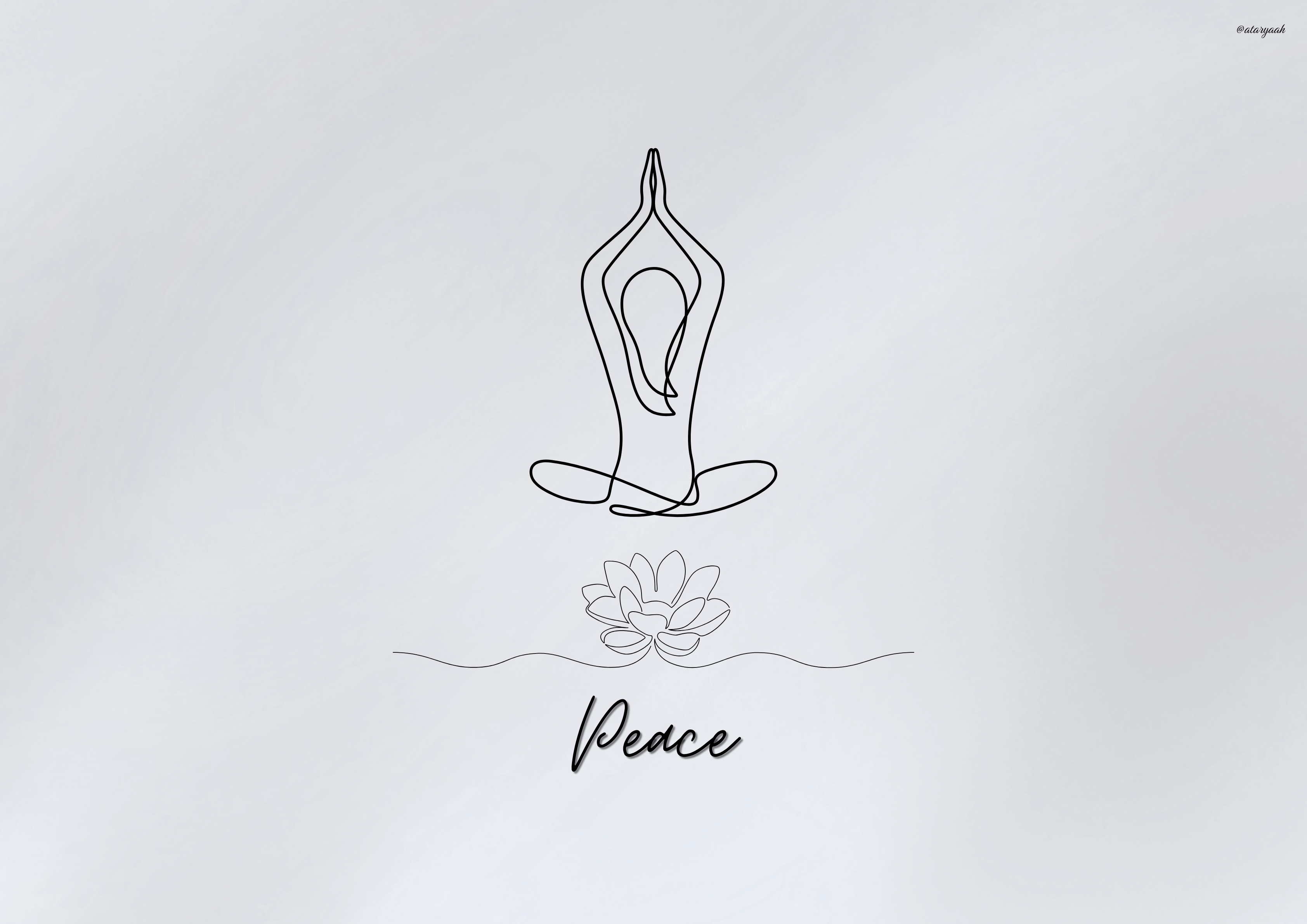 Peace — Minimalist Yoga Meditation Wall Art Print For Home Decor