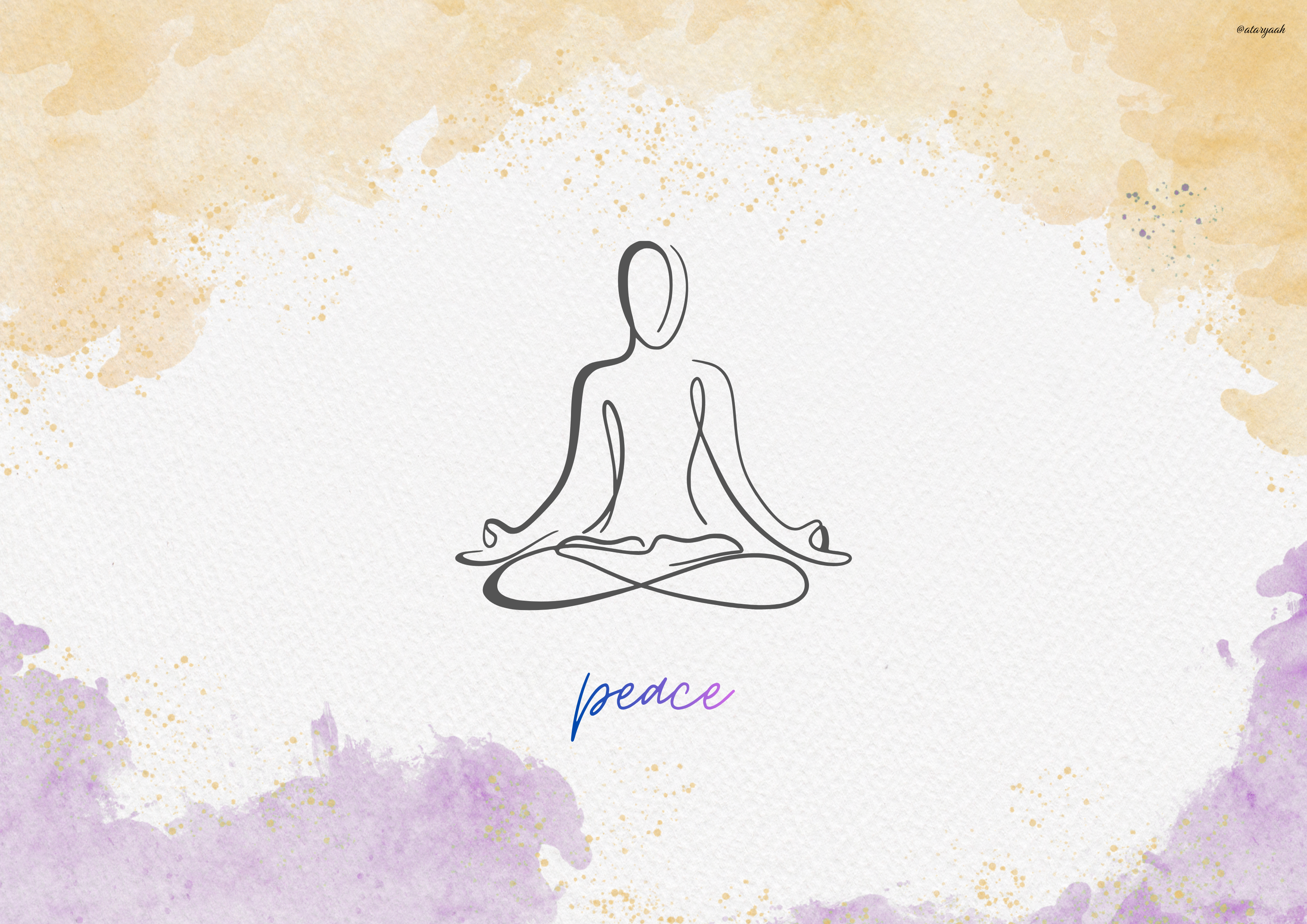 Peace Meditation Wall Art Canvas Frame Print for Home decor