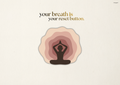Your Breath Is Your Reset Button – Motivational Yoga Wall Art Poster Canvas Framed or Unframed
