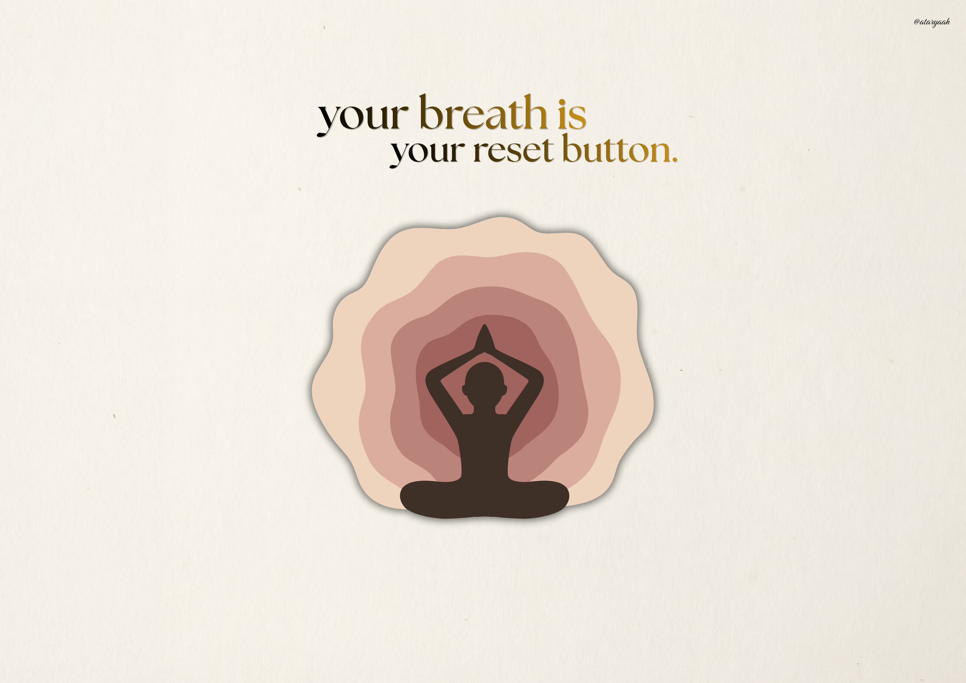 Your Breath Is Your Reset Button – Motivational Yoga Wall Art Poster Canvas Framed or Unframed