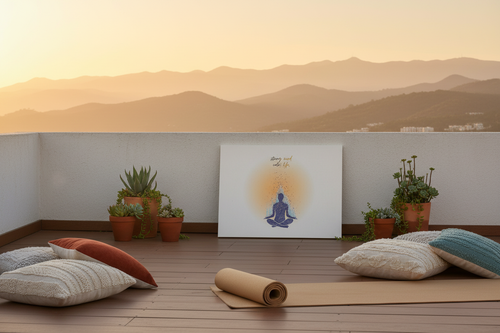 Rooftop Yoga Backdrop
