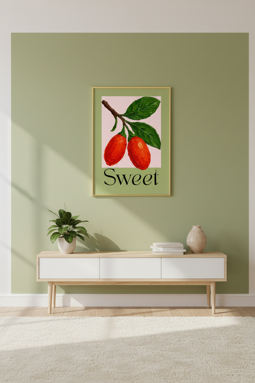 Sage Green Living Room Mockup