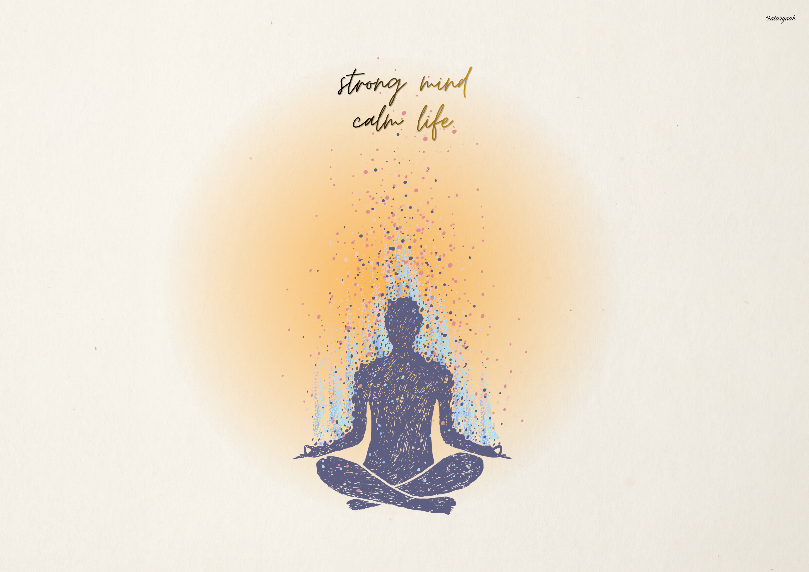 Aesthetic Meditative – Yoga Studio & Meditation Landscape Canvas Poster Framed or unframed