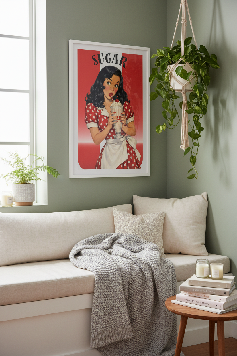 Sugar — Vintage Retro Pin-Up Wall Art Print