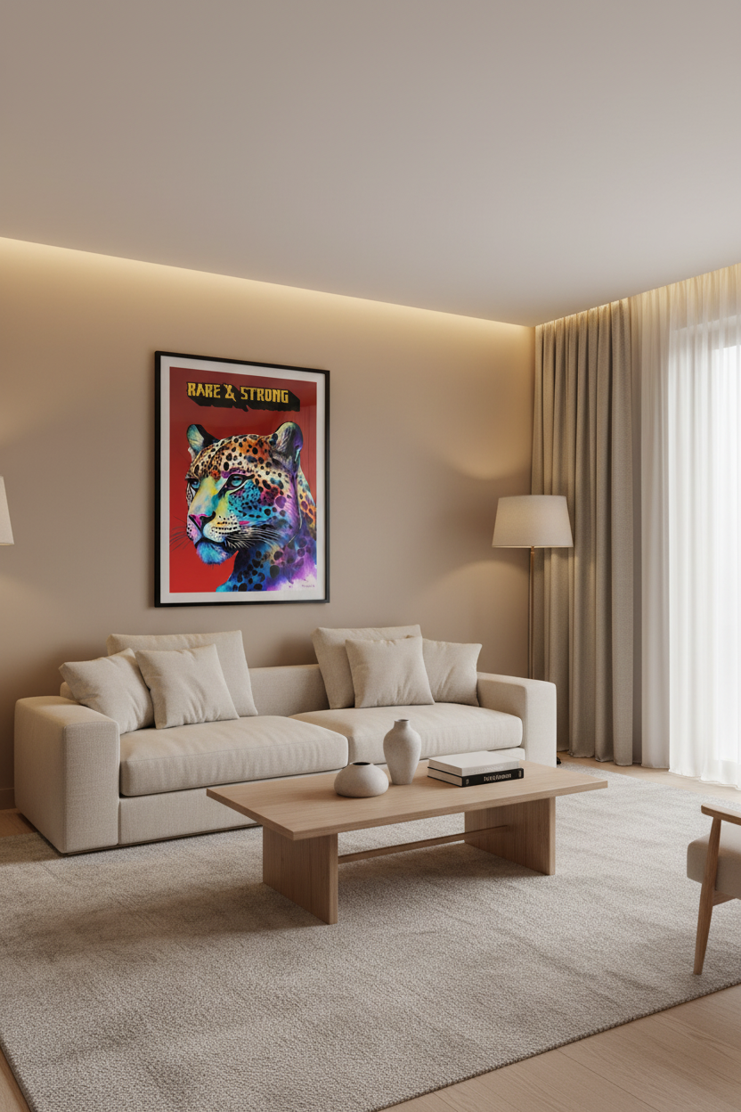 Warm Minimalist Living Room